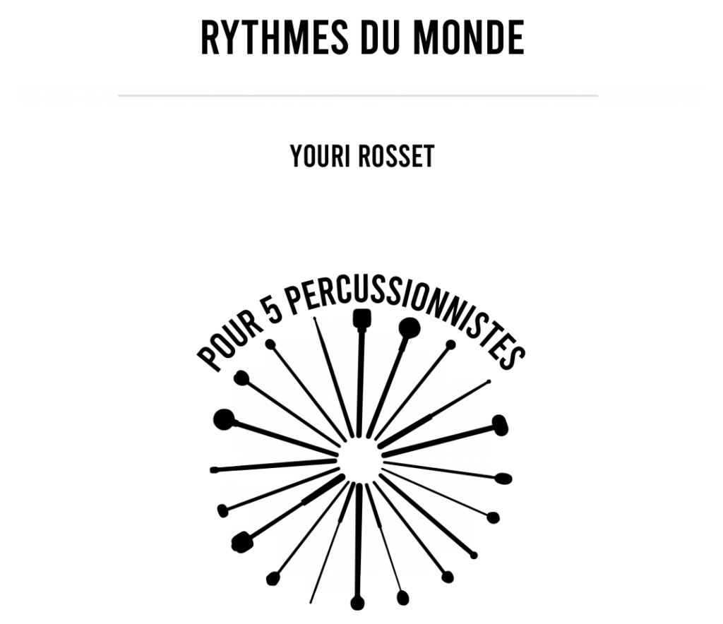 Rythmes du Monde – Youri Rosset
